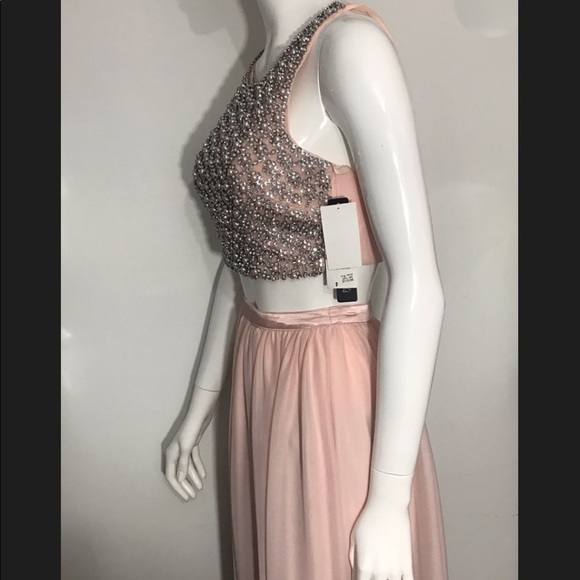 Sequin Heart two piece set prom dress - Picture 8 of 8